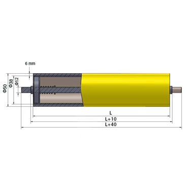 Industrial Polyurethane Idler Rollers
